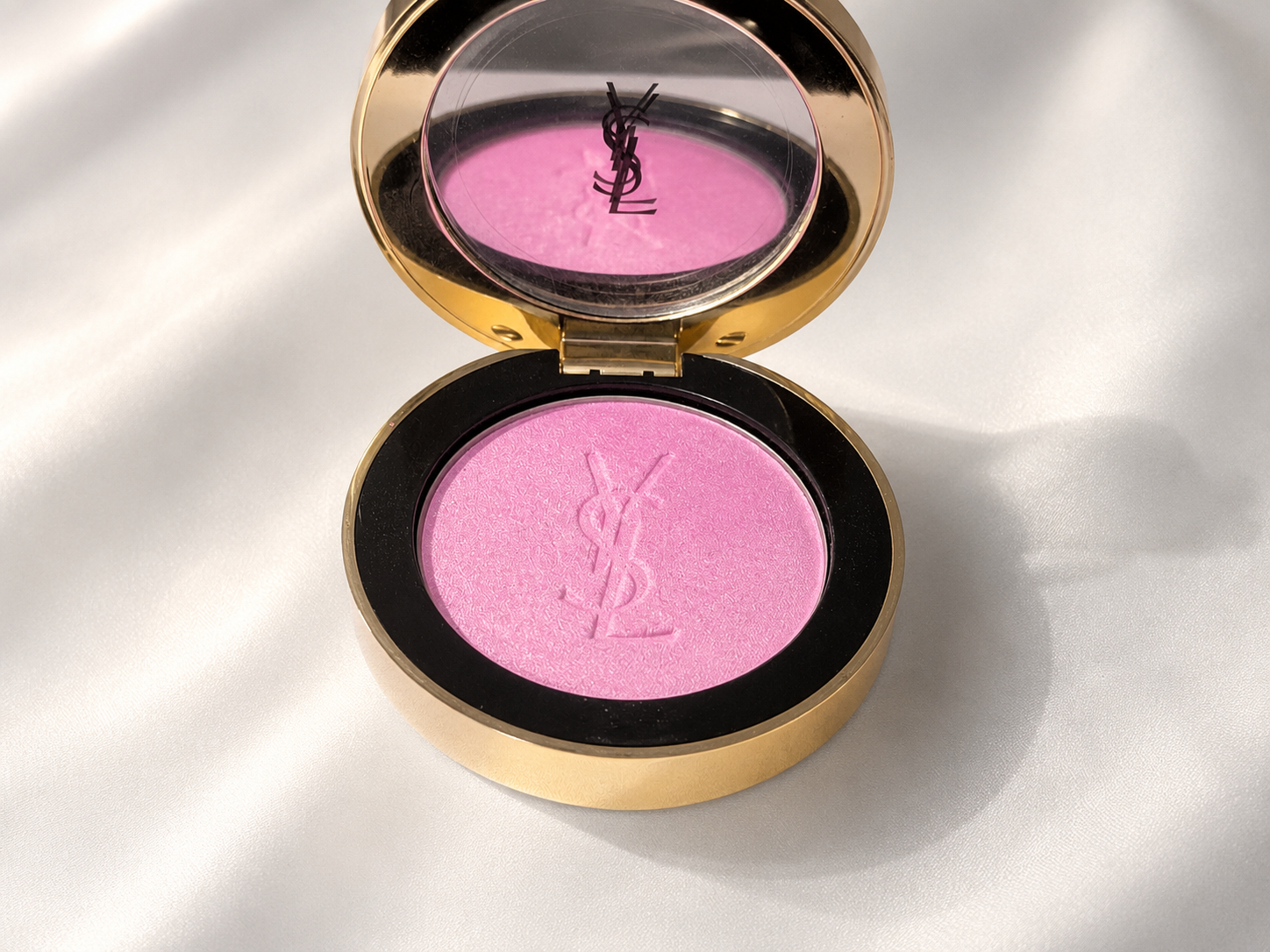 YSL Make Me Blush Bold compact, open showing Shade 42